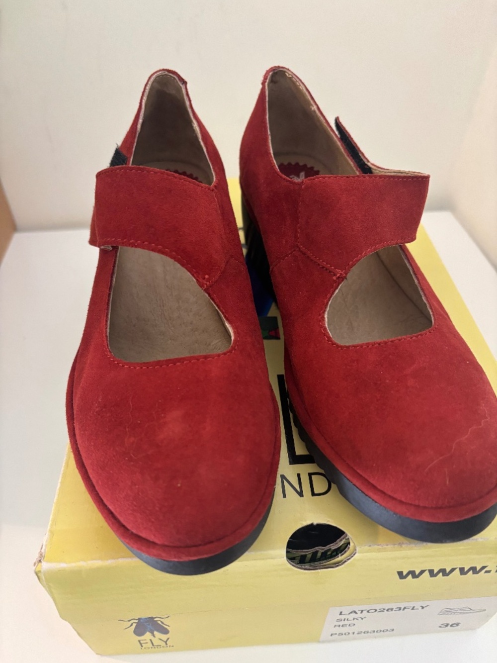 Fly London Lato (Red) - Size 36 (5.5-6)